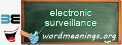 WordMeaning blackboard for electronic surveillance